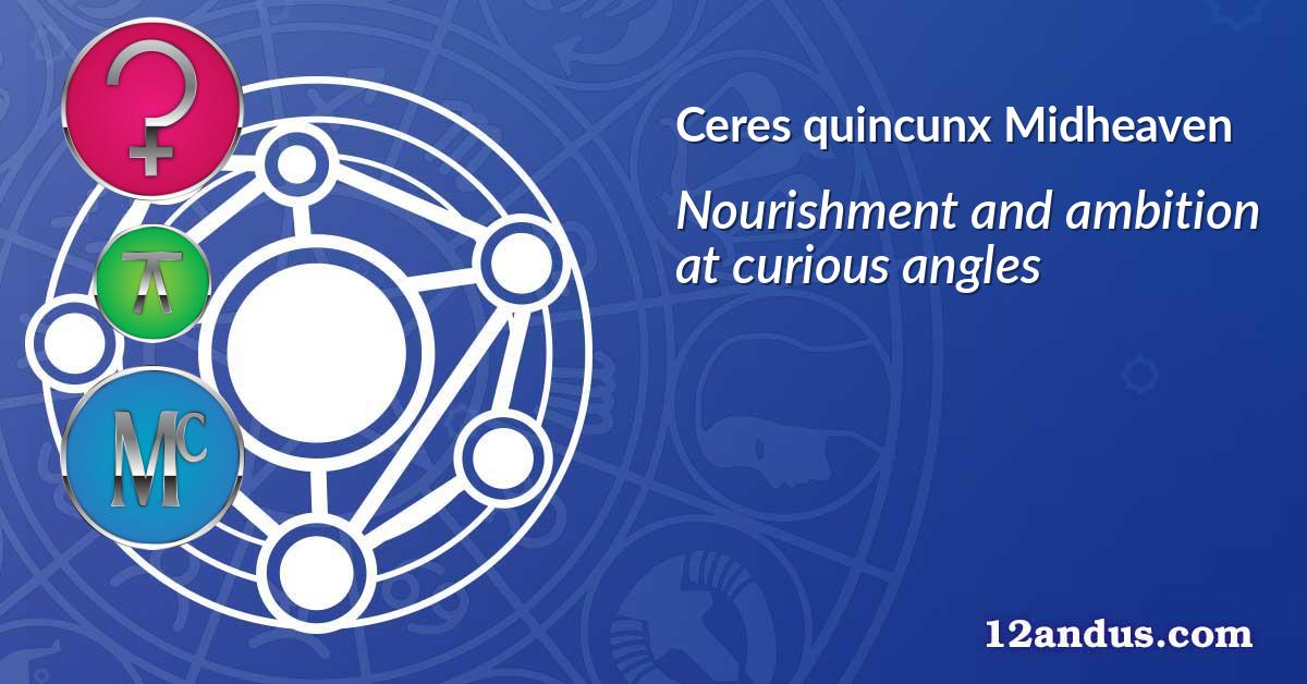 Ceres quincunx Midheaven