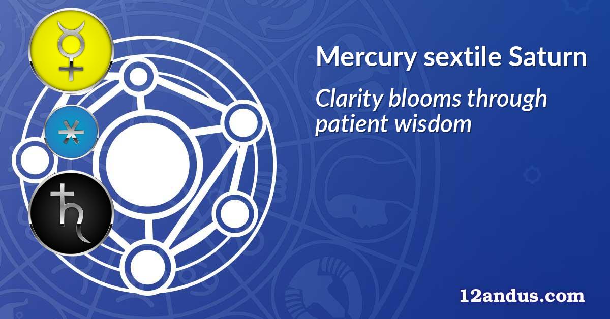 Mercury sextile Saturn