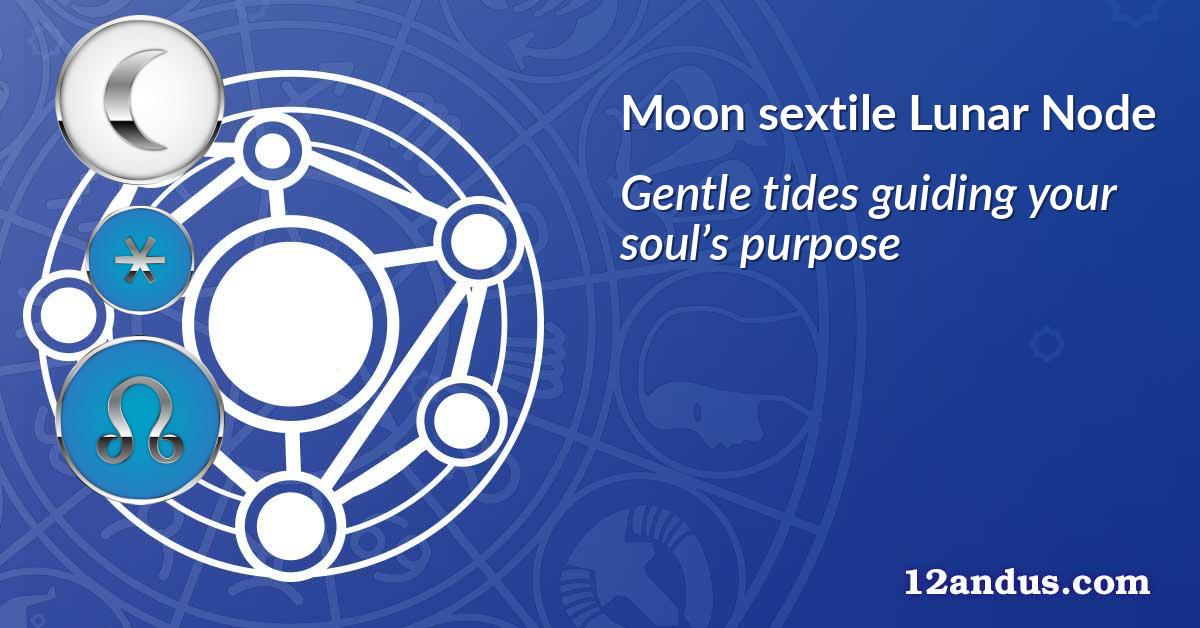 Moon sextile Lunar Node