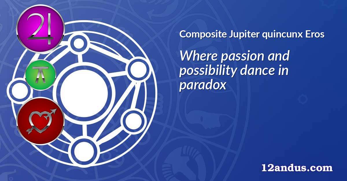 Jupiter quincunx Eros in the composite chart