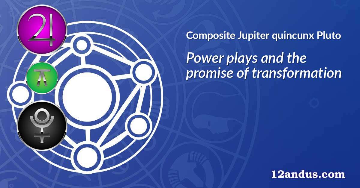 Jupiter quincunx Pluto in the composite chart