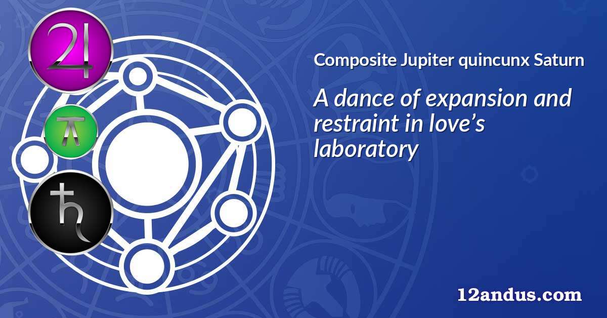 Jupiter quincunx Saturn in the composite chart