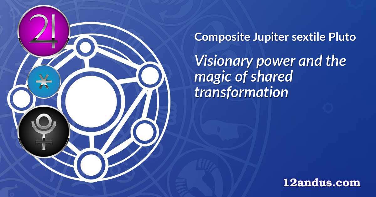 Jupiter sextile Pluto in the composite chart