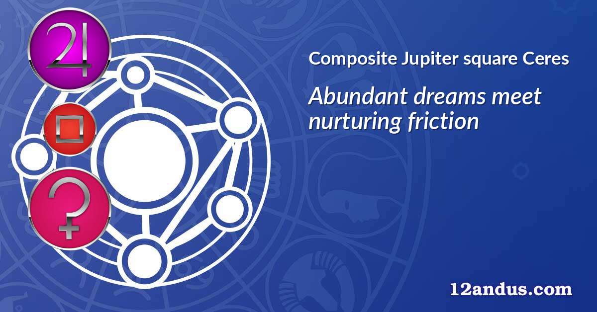 Jupiter square Ceres in the composite chart