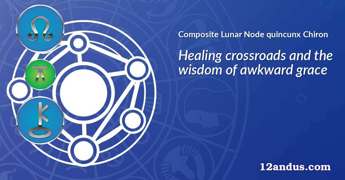 Lunar Node quincunx Chiron in the composite chart