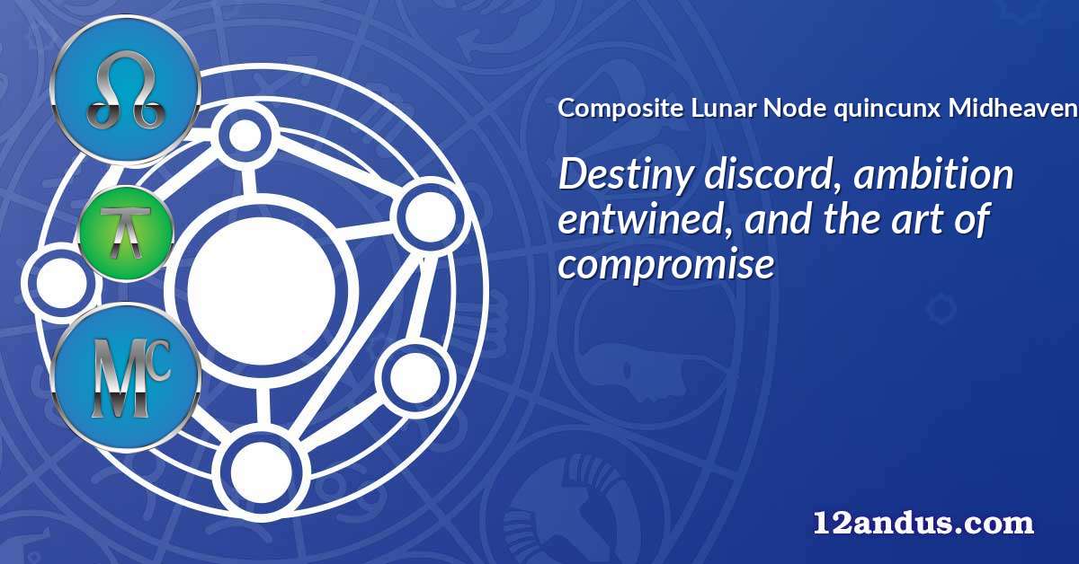 Lunar Node quincunx Midheaven in the composite chart