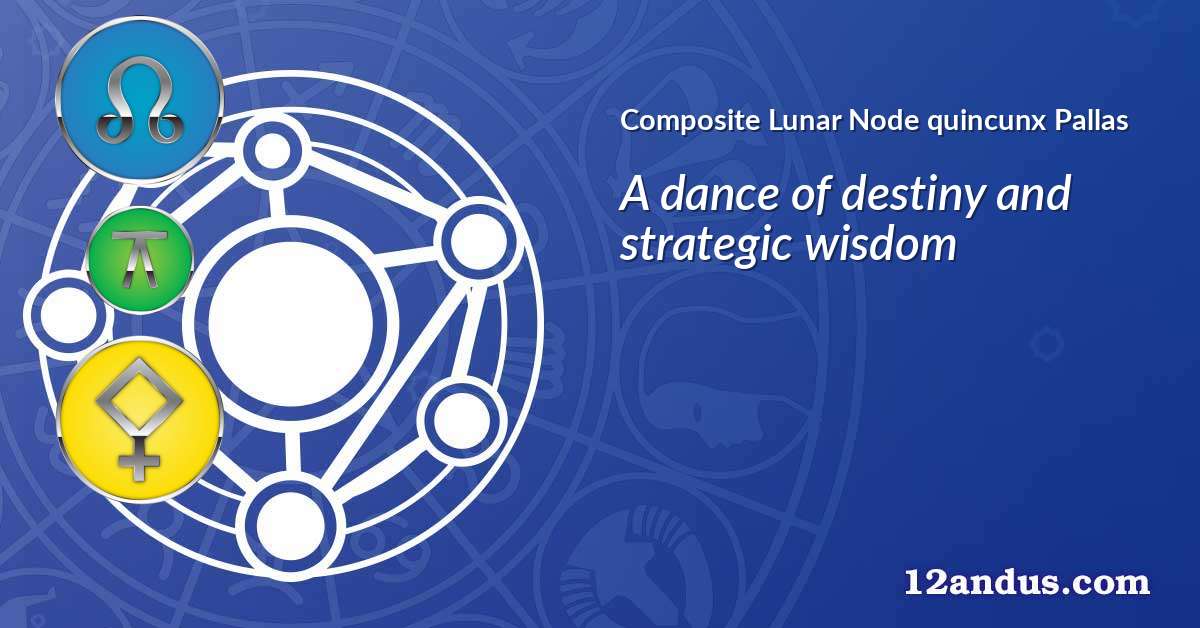 Lunar Node quincunx Pallas in the composite chart