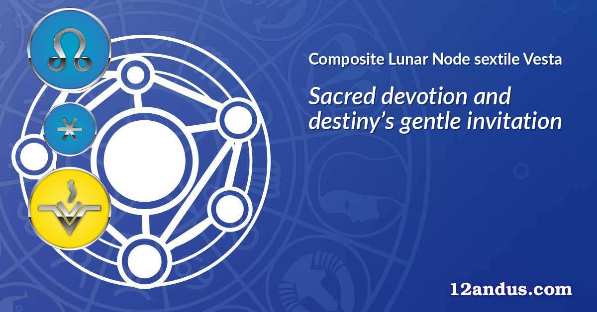 Lunar Node sextile Vesta in the composite chart