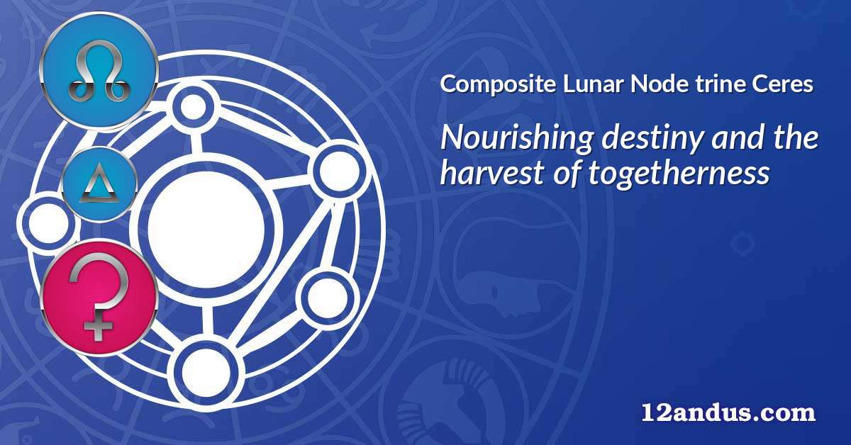 Lunar Node trine Ceres in the composite chart