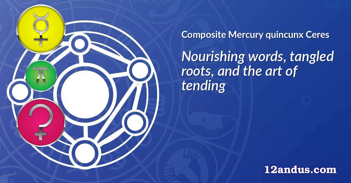 Mercury quincunx Ceres in the composite chart