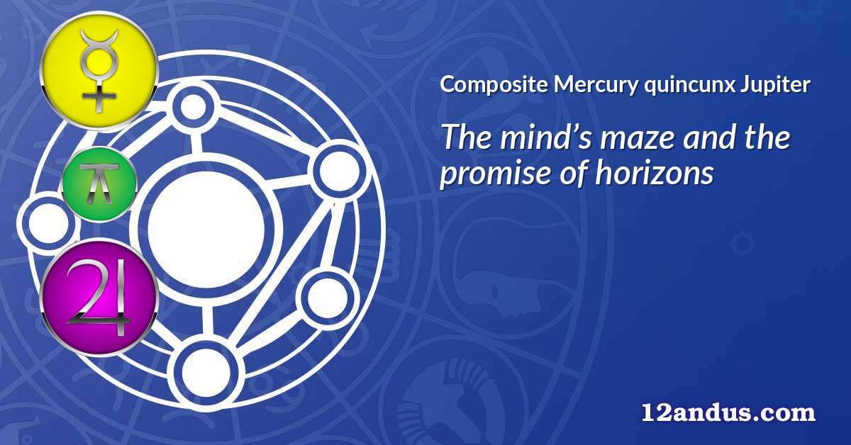 Mercury quincunx Jupiter in the composite chart