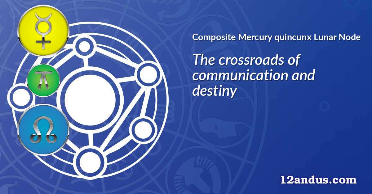 Mercury quincunx Lunar Node in the composite chart