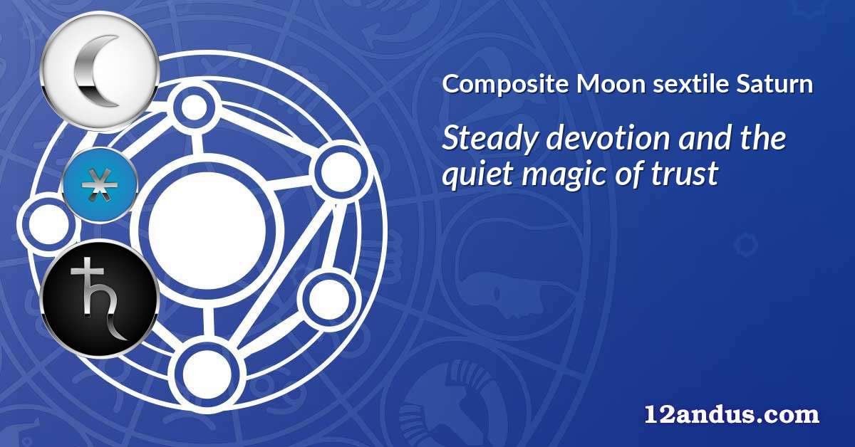 Moon sextile Saturn in the composite chart