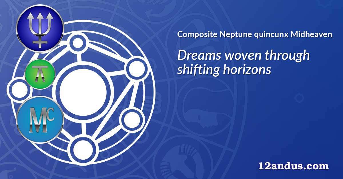 Neptune quincunx Midheaven in the composite chart