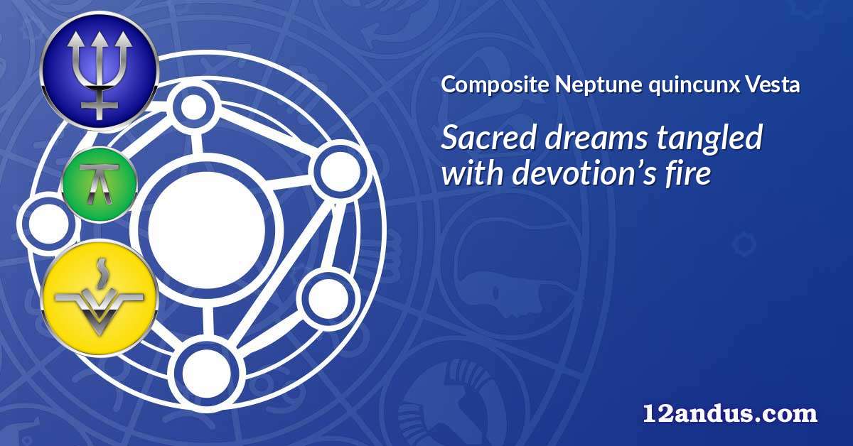 Neptune quincunx Vesta in the composite chart