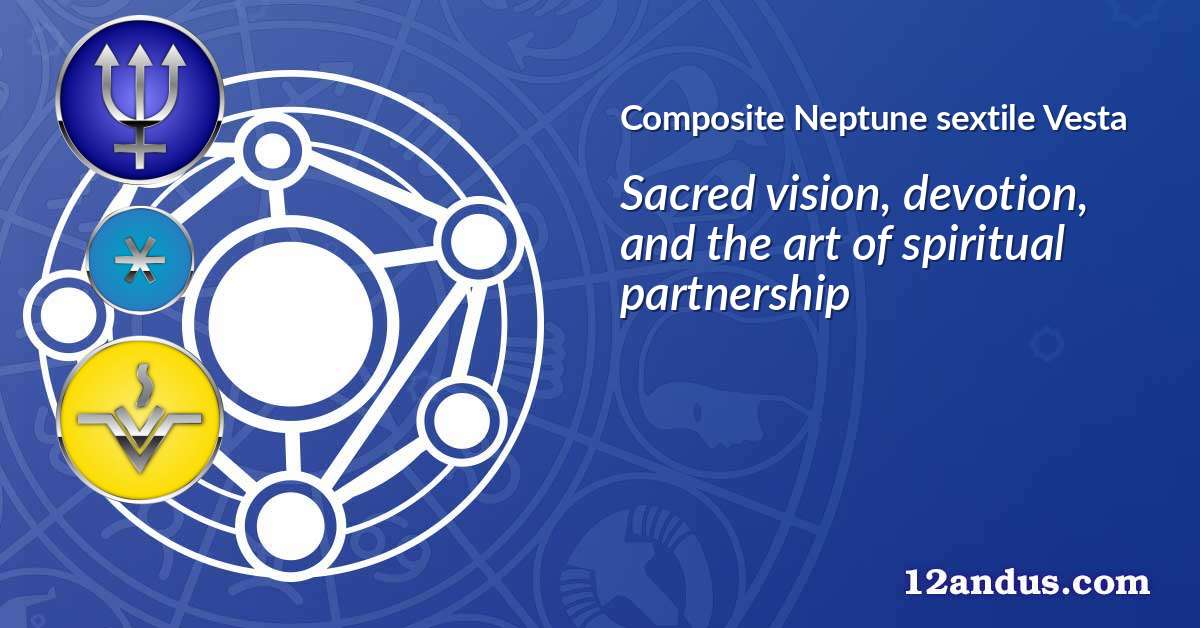 Neptune sextile Vesta in the composite chart