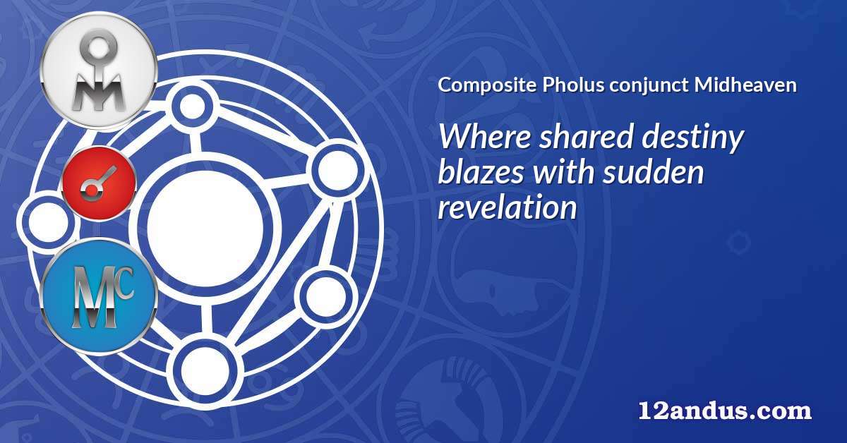 Pholus conjunct Midheaven in the composite chart