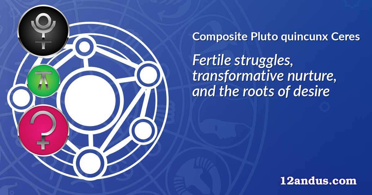Pluto quincunx Ceres in the composite chart