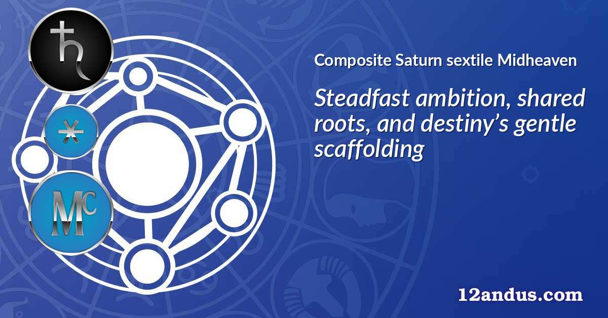 Saturn sextile Midheaven in the composite chart
