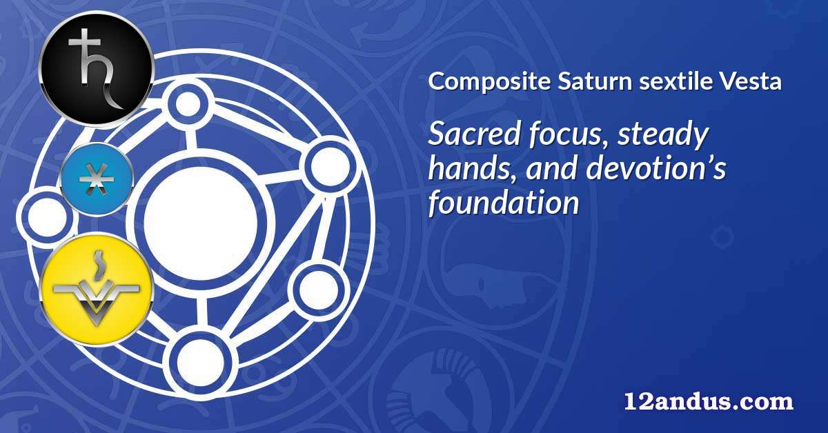 Saturn sextile Vesta in the composite chart