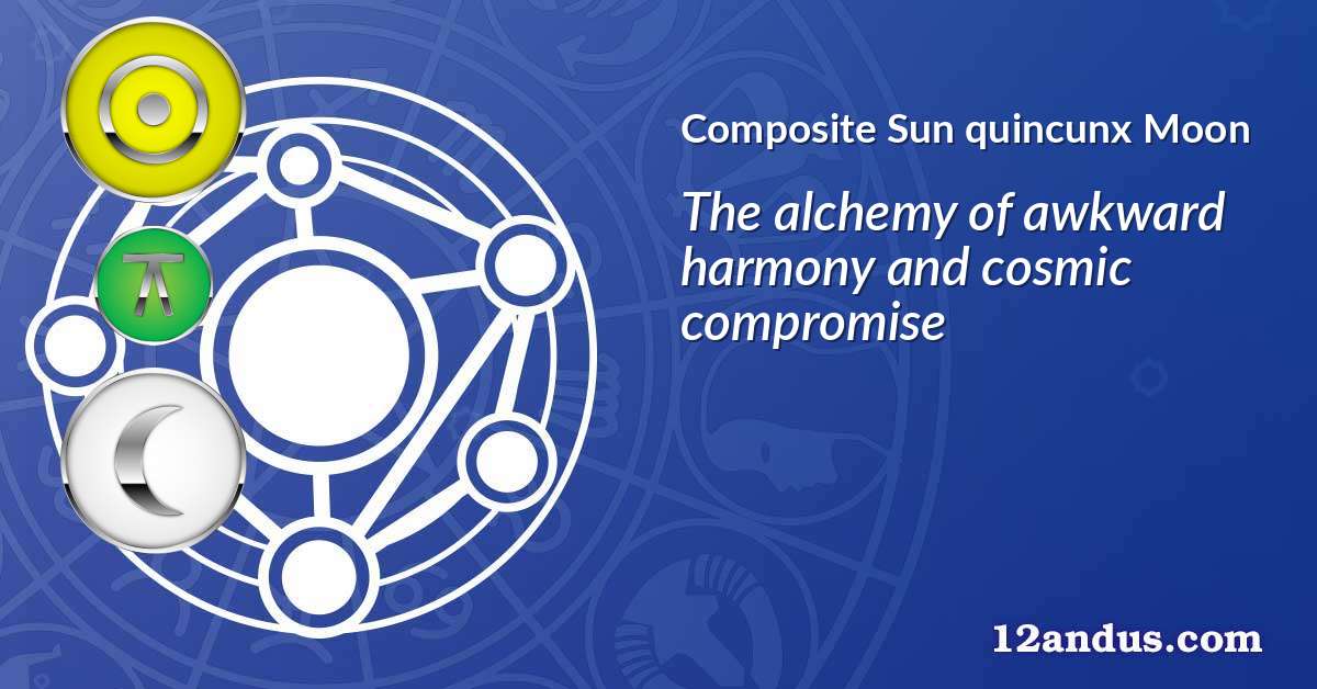 Sun quincunx Moon in the composite chart