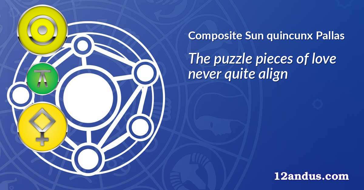 Sun quincunx Pallas in the composite chart