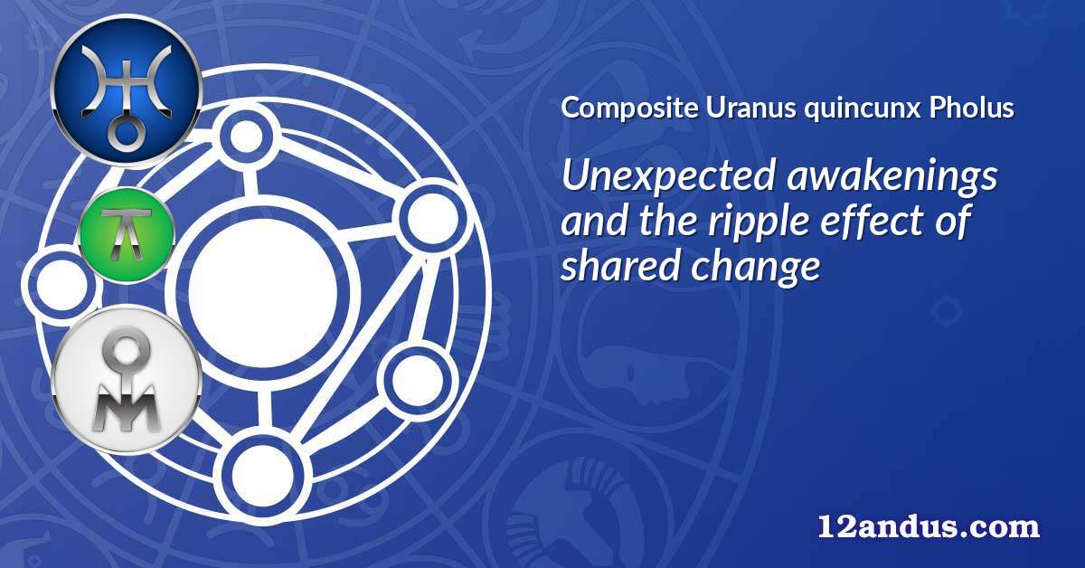 Uranus quincunx Pholus in the composite chart