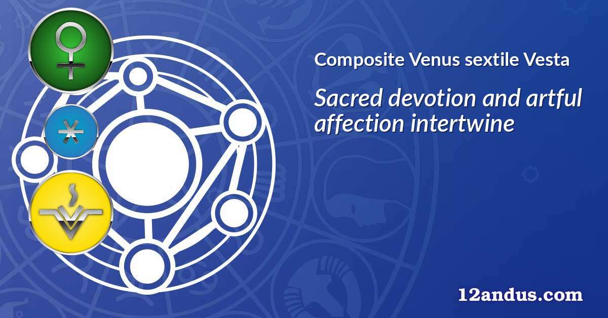 Venus sextile Vesta in the composite chart