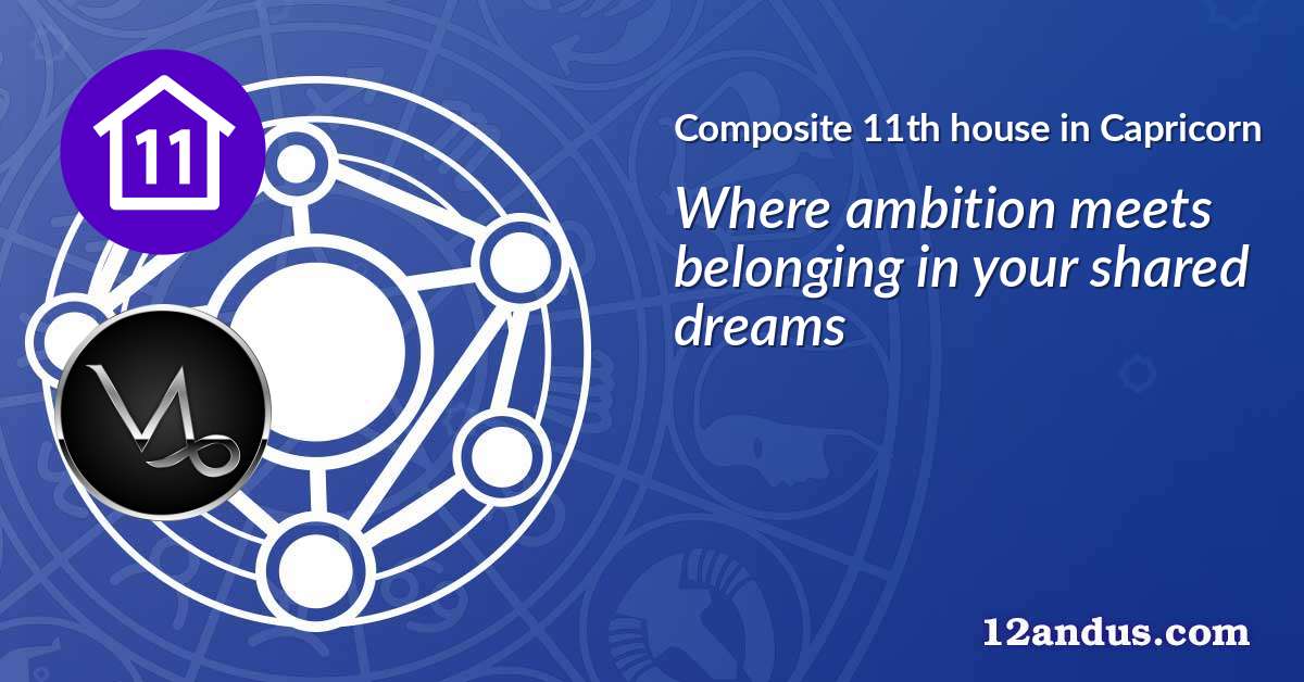 Composite 11th house in Capricorn in the composite chart