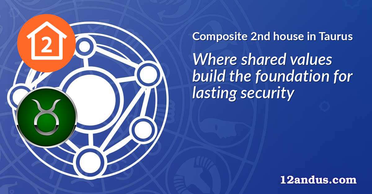 Composite 2nd house in Taurus in the composite chart