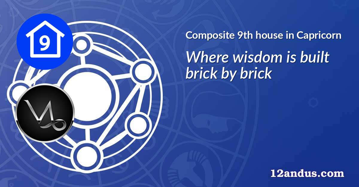 Composite 9th house in Capricorn in the composite chart