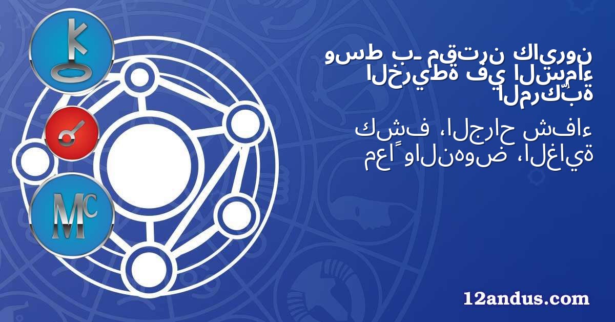 كايرون مقترن بـ وسط السماء في الخريطة المركّبة
