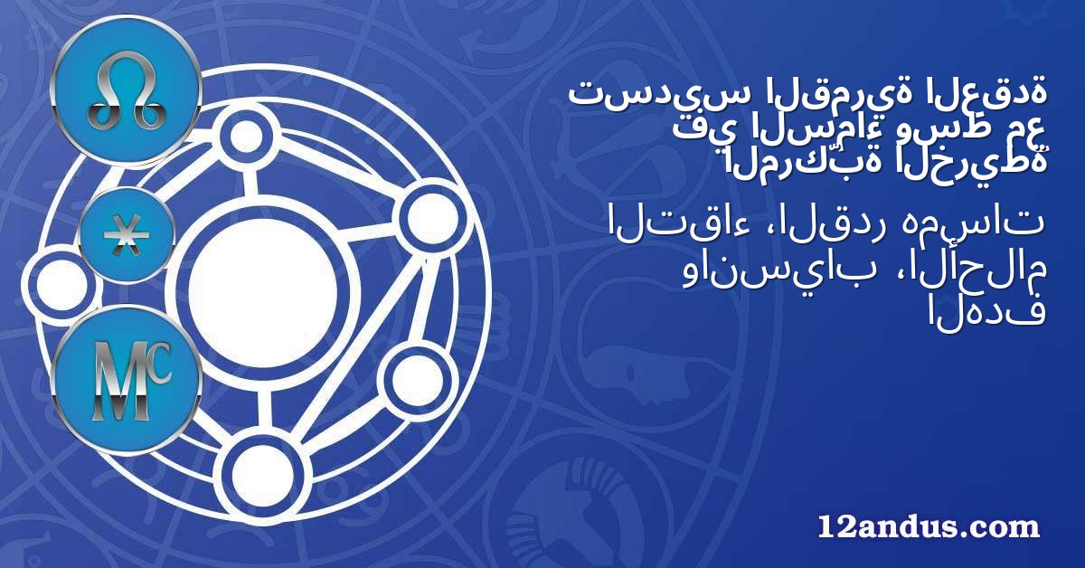 العقدة القمرية تسديس مع وسط السماء في الخريطة المركّبة