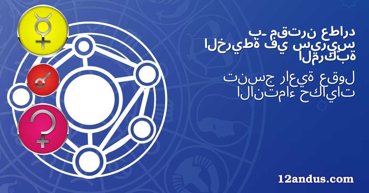 عطارد مقترن بـ سيريس في الخريطة المركّبة