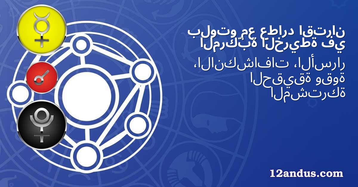 اقتران عطارد مع بلوتو في الخريطة المركّبة