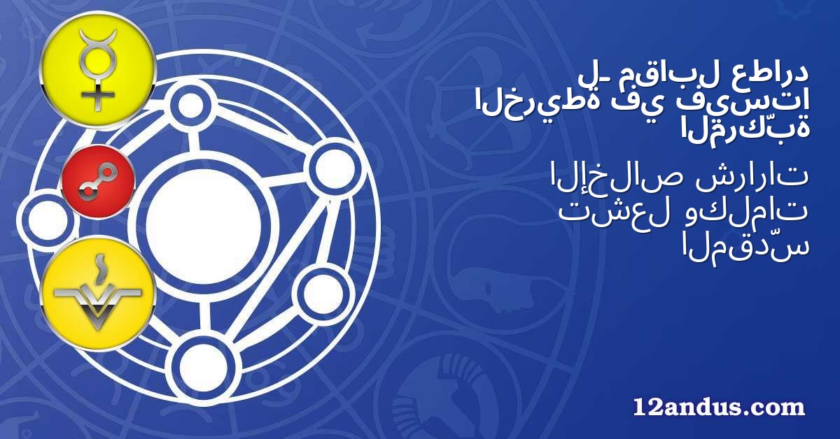 عطارد مقابل لـ فيستا في الخريطة المركّبة