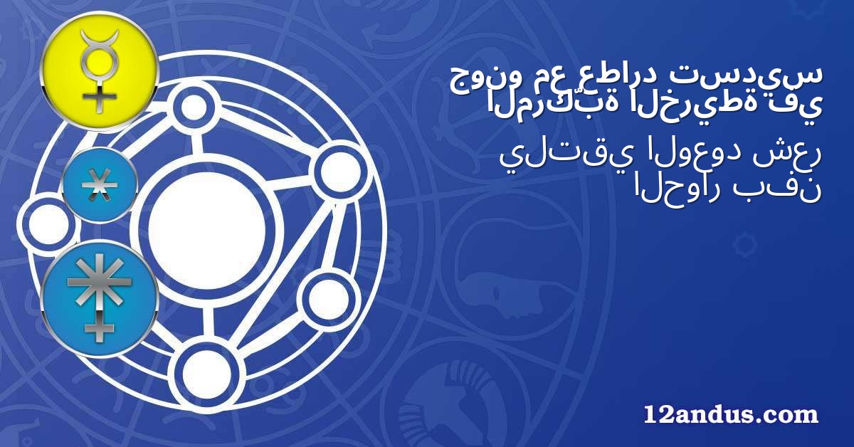 تسديس عطارد مع جونو في الخريطة المركّبة