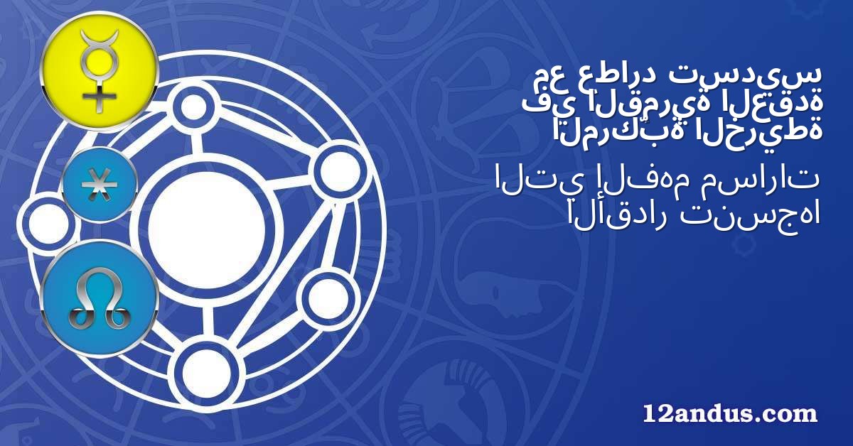 تسديس عطارد مع العقدة القمرية في الخريطة المركّبة