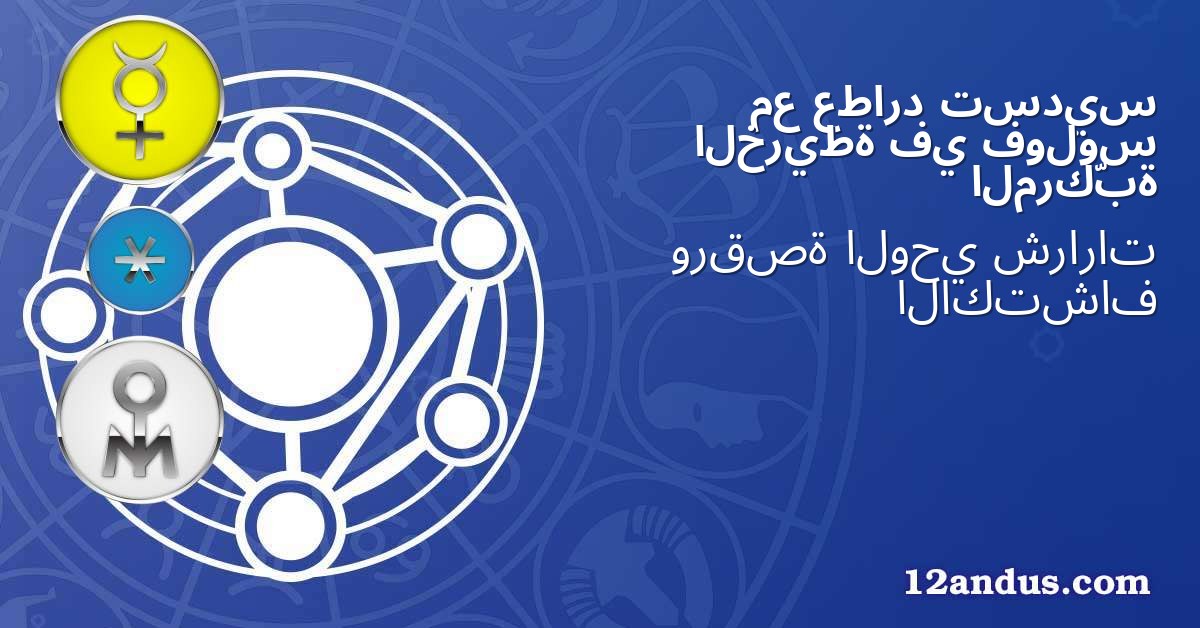 تسديس عطارد مع فولوس في الخريطة المركّبة