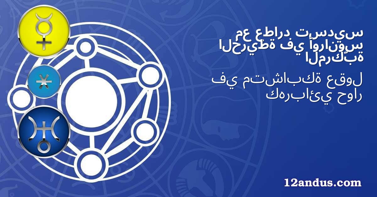 تسديس عطارد مع أورانوس في الخريطة المركّبة