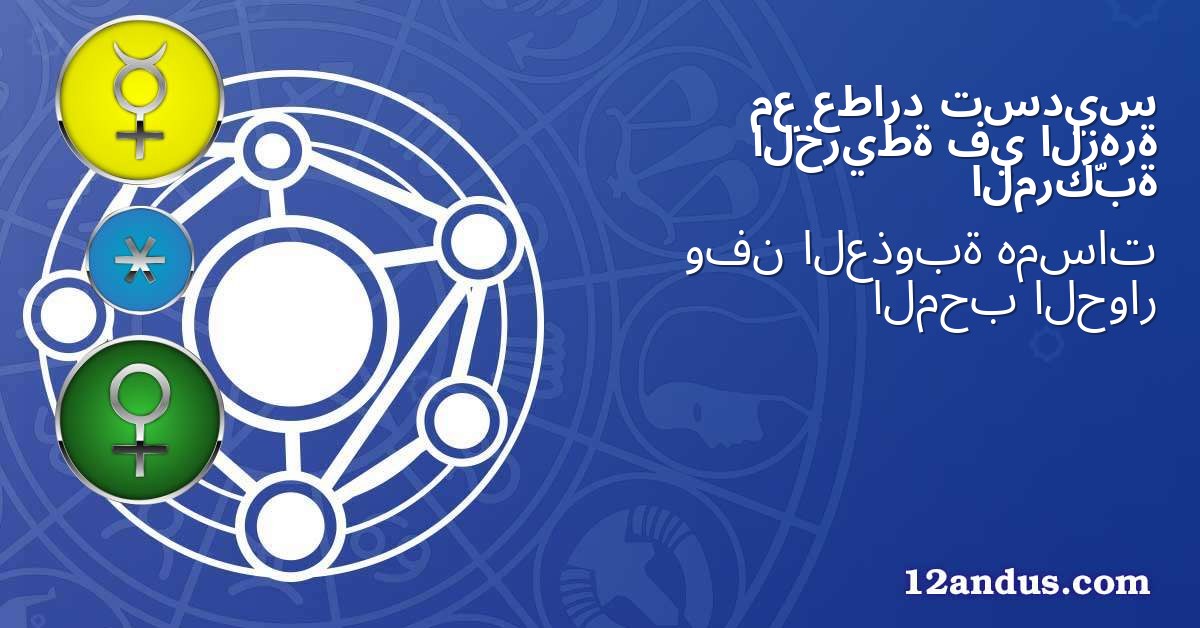 تسديس عطارد مع الزهرة في الخريطة المركّبة