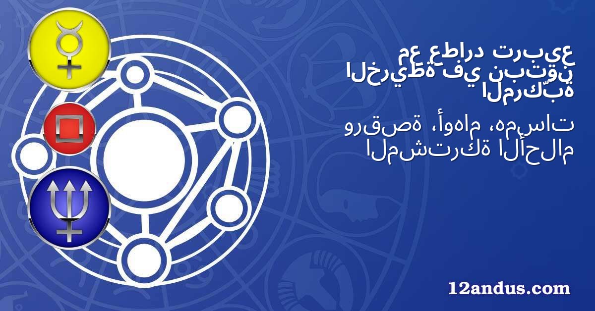 تربيع عطارد مع نبتون في الخريطة المركّبة