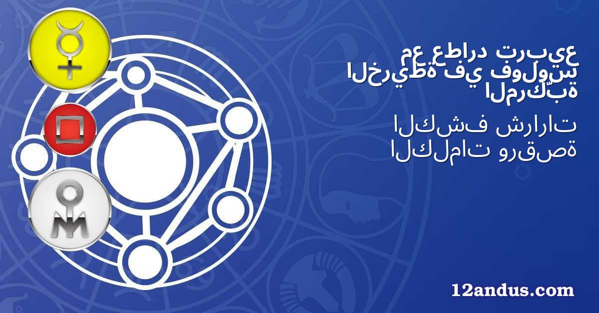 تربيع عطارد مع فولوس في الخريطة المركّبة