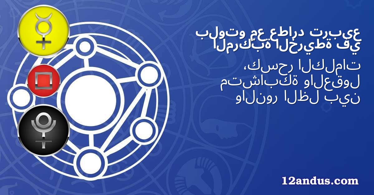 تربيع عطارد مع بلوتو في الخريطة المركّبة