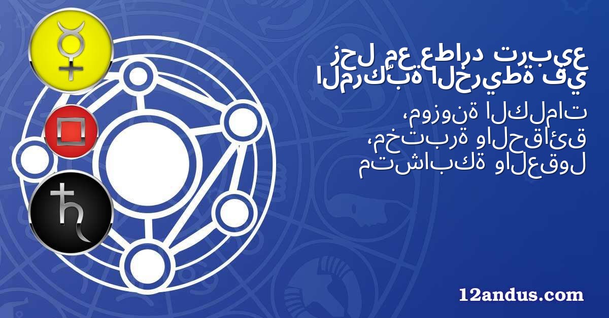 تربيع عطارد مع زحل في الخريطة المركّبة
