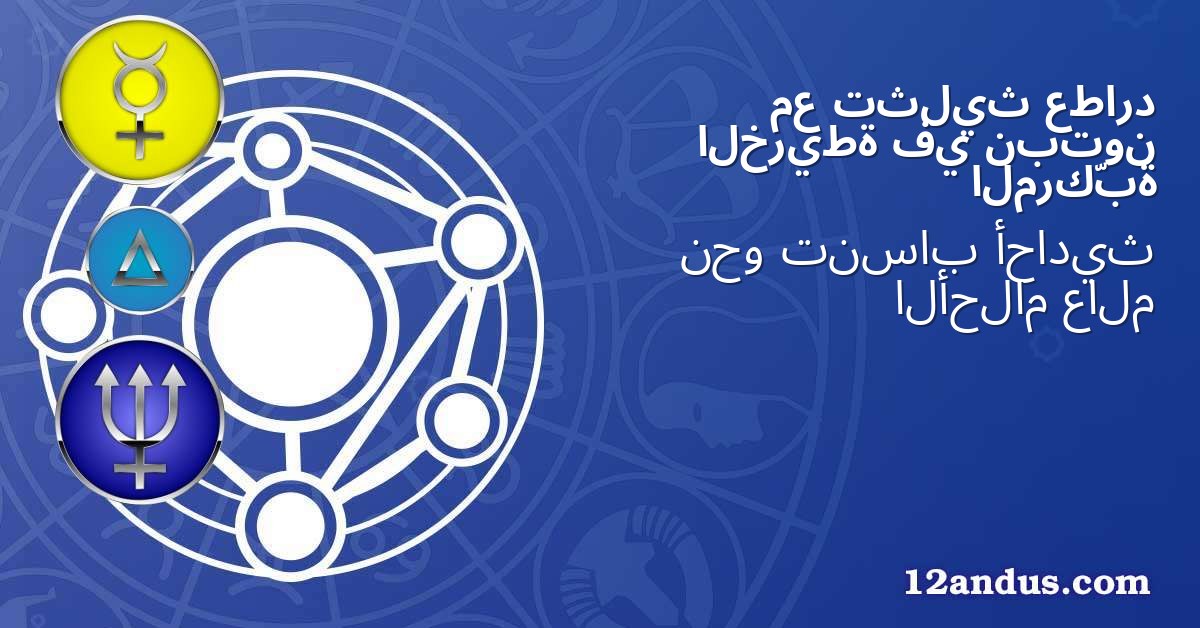 عطارد تثليث مع نبتون في الخريطة المركّبة