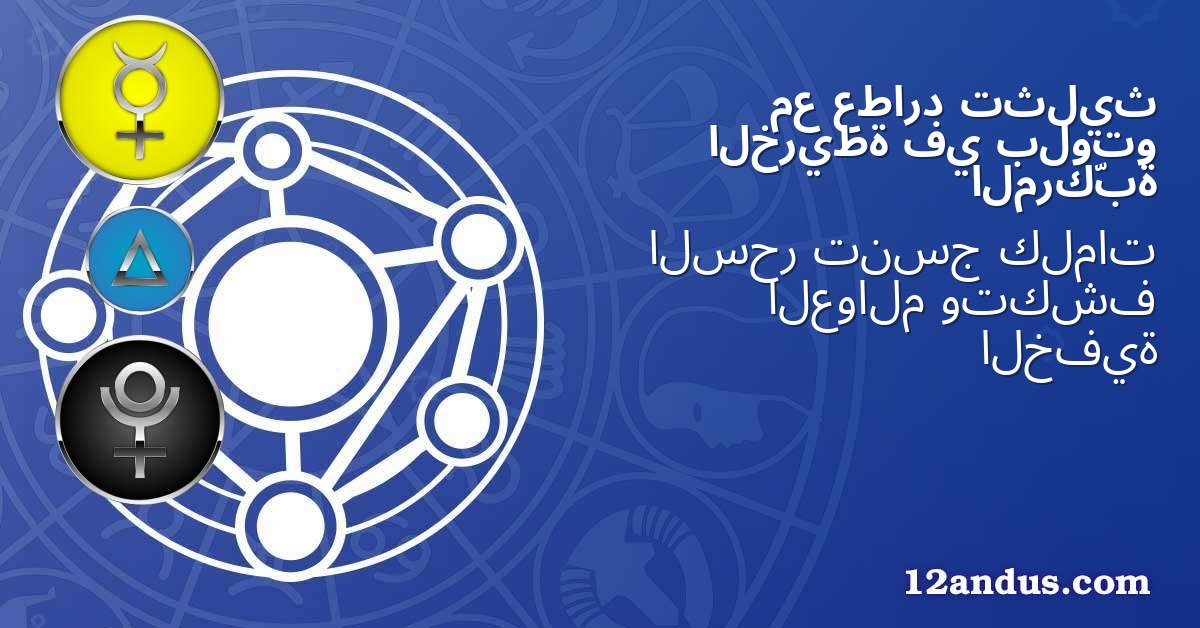 تثليث عطارد مع بلوتو في الخريطة المركّبة