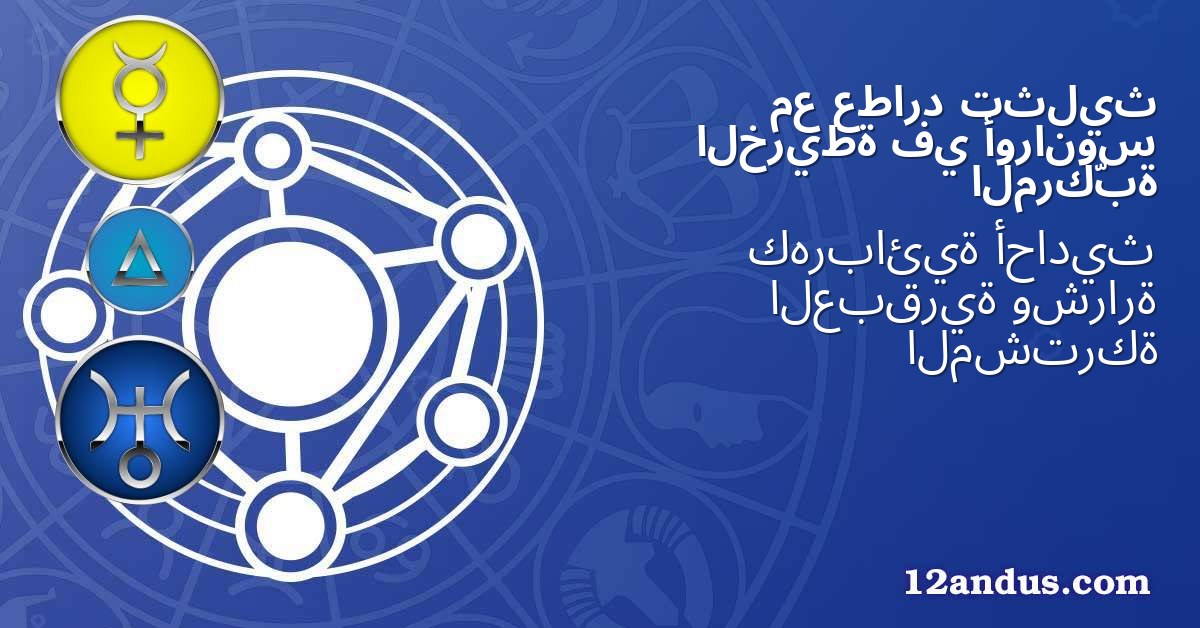 تثليث عطارد مع أورانوس في الخريطة المركّبة