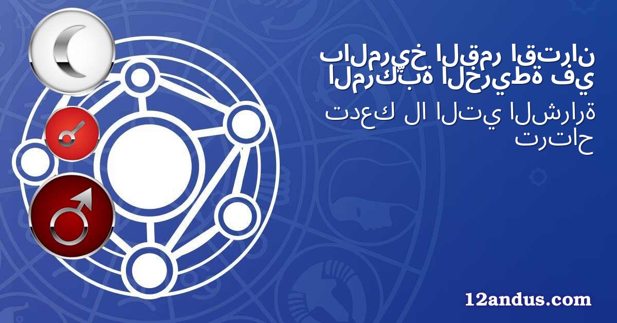اقتران القمر بالمريخ في الخريطة المركّبة