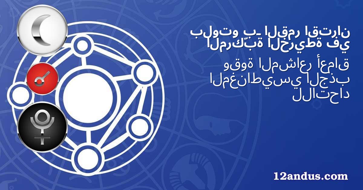 اقتران القمر بـ بلوتو في الخريطة المركّبة